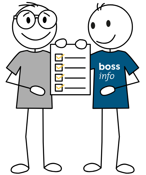 BIF blau und grau mit Checkliste Zusammenarbeit