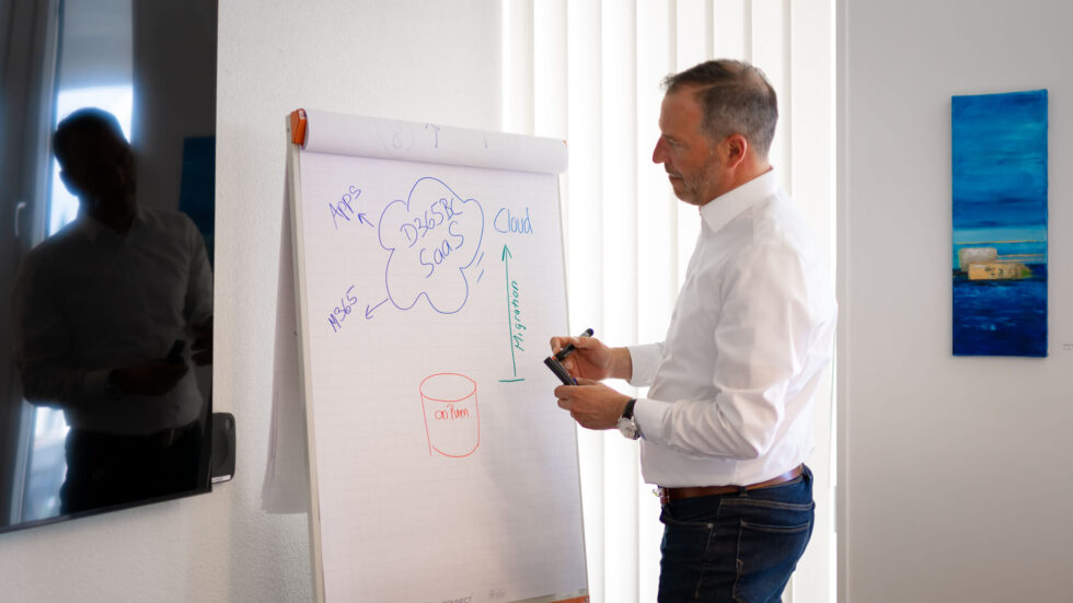 Image Erich writes on a board